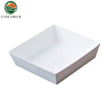 Caixa de pastelaria descartável de papelão branco caixa de bolo de sanduíche